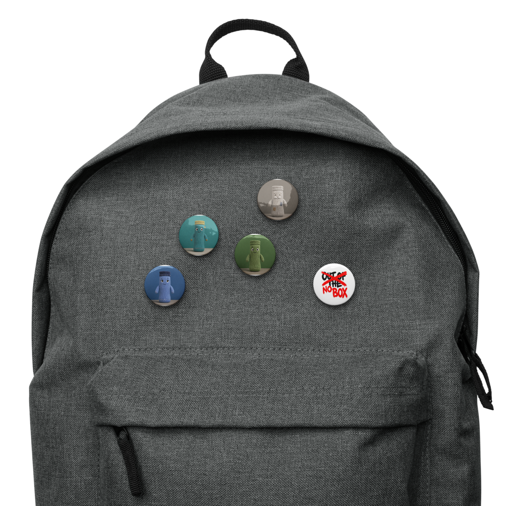 Pin Button Set — Logo & Characters